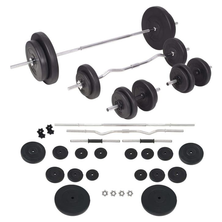 vidaXL Halterset 90 kg, Sport en Fitness, Fitnessmaterialen, Nieuw, Verzenden