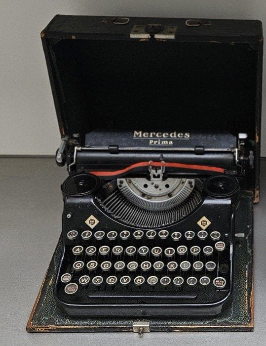 Mercedes Prima - Machine à écrire - 1930-1940, Antiquités & Art, Art | Objets design