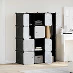 vidaXL Kast met 9 vakken modulair 109x36,5x143 cm zwart en, Verzenden, Nieuw