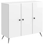 vidaXL Dressoir Hoogglans Wit 89 x 34,5 x 80 cm Bewerkt hout, Verzenden