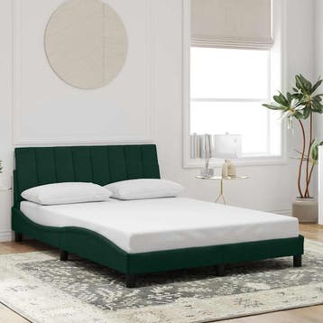 vidaXL Bedframe zonder matras Hanko 140x200 cm fluweel, Verzenden, Nieuw