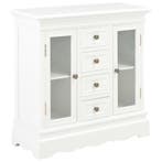 vidaXL Dressoir 70x28x70 cm massief grenenhout wit, Huis en Inrichting, Kasten | Dressoirs, Verzenden, Nieuw