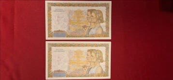 Frankrijk. - 2 x 500 Francs - 01/10/1942 - Pick 95b -