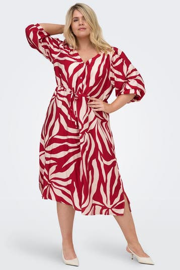 ONLY jurk 7/8 mouw v-hals50Maat 46/48 (XL) of groter, Verzenden, Nieuw, Maat 46/48 (XL) of groter, Overige kleuren