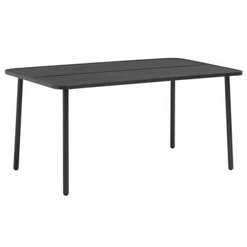 vidaXL Tuintafel 150x90x72 cm staal donkergrijs, Verzenden