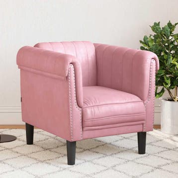 vidaXL Fauteuil fluweel roze, Verzenden