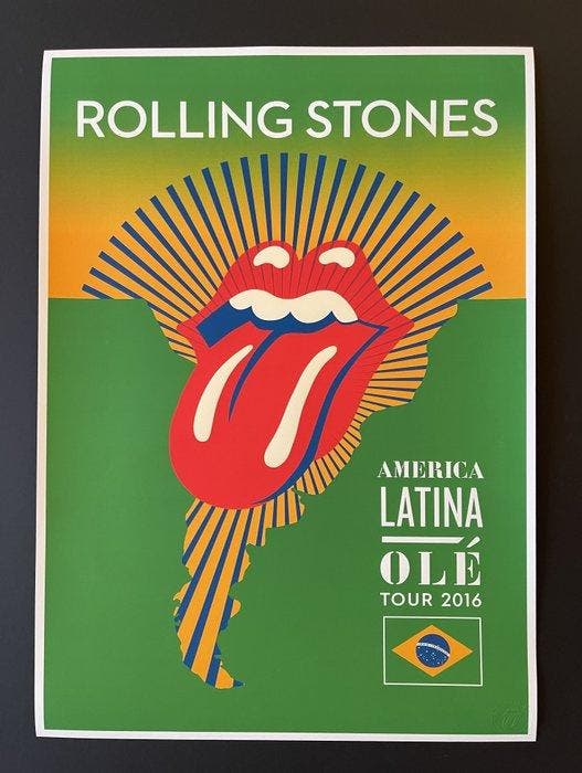 Desconocido. - Concierto The Rolling Stones, America Latina, Antiquités & Art, Art | Dessins & Photographie