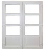 PVC Dubbele deur Basic Plus B.150 x H.204 antraciet., Ophalen of Verzenden, Buitendeur