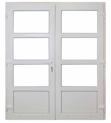 PVC Dubbele deur Basic Plus B.150 x H.204 antraciet., Doe-het-zelf en Bouw, Deuren en Vliegenramen, 120 cm of meer, Minder dan 200 cm