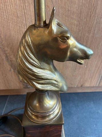 Staande lamp - Messing, Hout, Nieuw