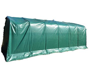 Ambisphere | Carport 3,30 x 4,80m PVC DONKERGROEN, Nieuw, Partytent