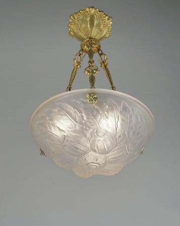 Verrerie Des Vosges Noverdy - French art deco pendant light
