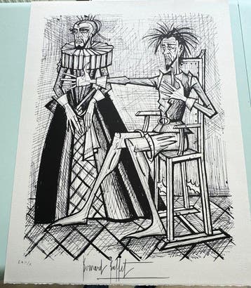 Bernard Buffet (1928-1999) - Don Quichotte et la Duègne