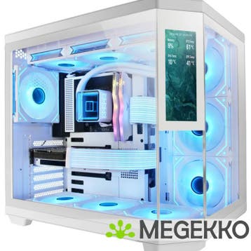 Mars Gaming MC-3TCORELCD Midi tower Wit, Verzenden, Nieuw