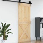 vidaXL Deur NARVIK Naturel 90 x 210 cm Massief Pine Hout, Doe-het-zelf en Bouw, Verzenden, Nieuw