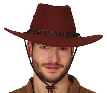 Bruine Cowboyhoed Extra Groot, Verzenden, Nieuw