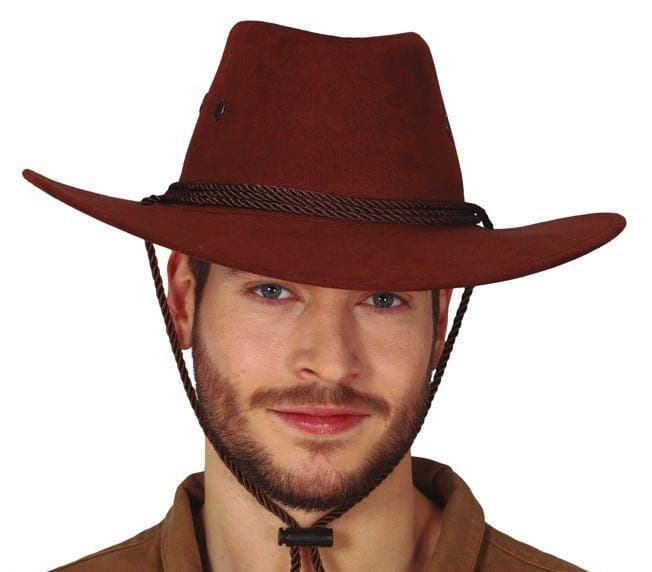 Bruine Cowboyhoed Extra Groot, Hobby en Vrije tijd, Feestartikelen, Nieuw, Verzenden