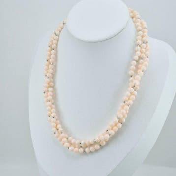 Koraal - Zilver - Halsketting - Roze koraal
