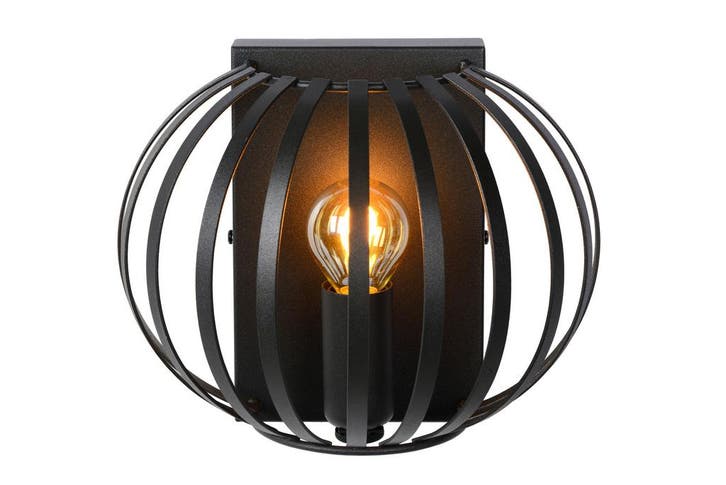 Lucide MANUELA - Wandlamp - 1xE14 - Zwart -, Huis en Inrichting, Lampen | Wandlampen, Nieuw, Verzenden