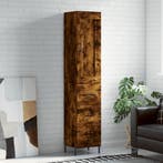 vidaXL Hoge kast 34,5x34x180 cm bewerkt hout gerookt, Verzenden, Nieuw