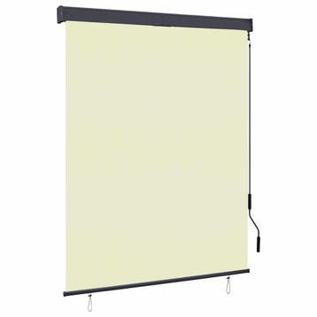 vidaXL Rolgordijn voor buiten 140x250 cm crème, Huis en Inrichting, Verzenden, Nieuw