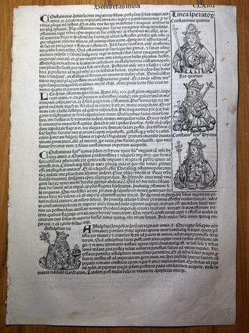 Hartmann Schedel / Verlag Koberger Nürnberg - 2 Blätter