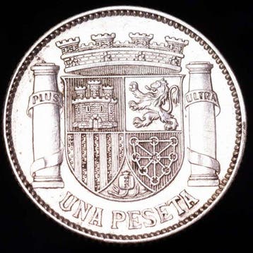 Espagne. II Republica Española. 1 Peseta 1933(*34) Madrid