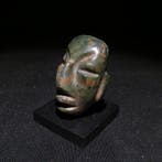 Maya, Mexico Steen Masker. 4,7 cm hoog. Spaanse, Verzamelen
