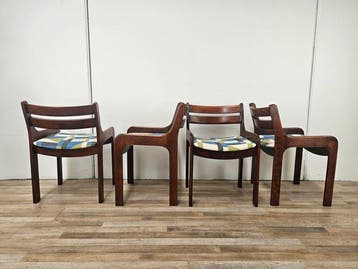 Stoel - Stoelen uit de jaren ’70 in beukenhout en, Antiek en Kunst