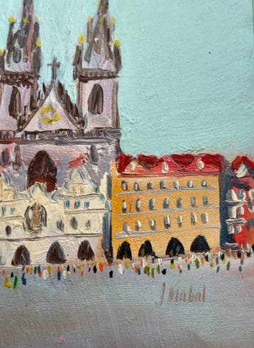 Josef Dlabal (1920-2004) - Place de la Vieille Ville -