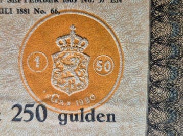 Nederland. 250 Gulden - 1920 Nederlandsch-Indische Spoorweg