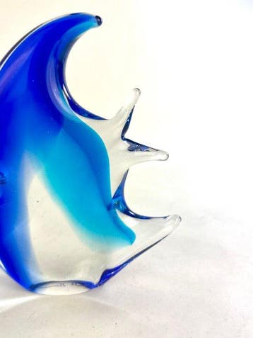 Oball - sculptuur, Pesce Sommerso Blu Acquamarina - 15 cm -