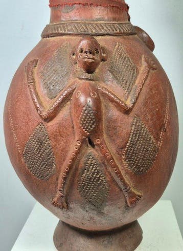 Vase - Terre cuite - Belle vase Mangbetu, Antiek en Kunst