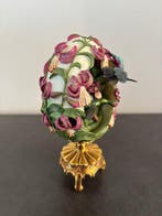 Œuf Fabergé - Avec une pierre en cristal Swarovski - Or 24