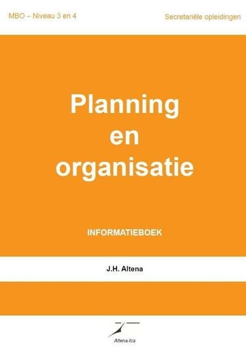 Planning en organisatie (9789081965644, J.H. Altena), Verzenden