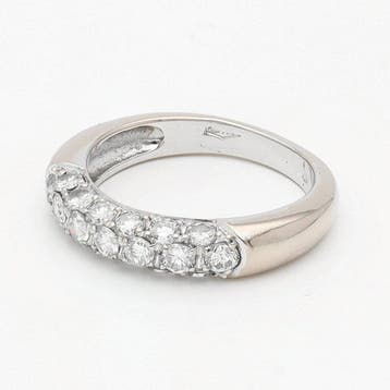 Ring - 18 karaat Witgoud Diamant (Natuurlijk), Nieuw