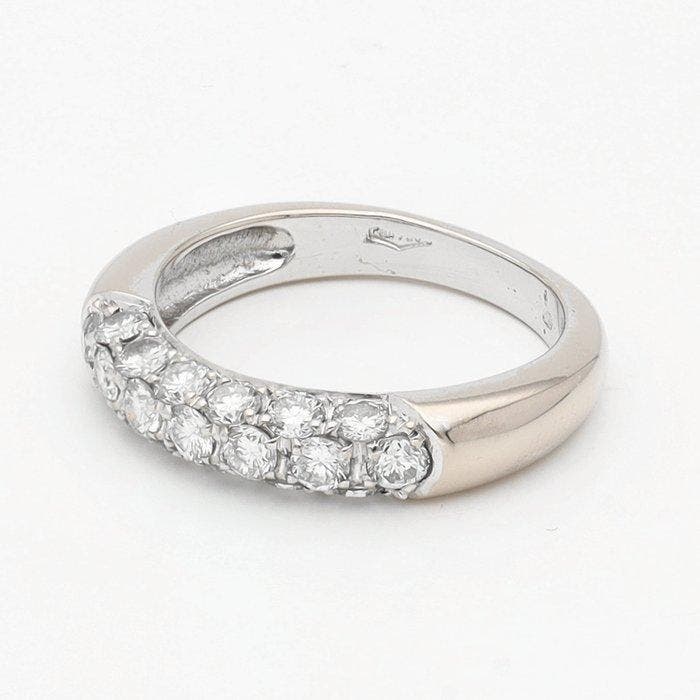 Ring - 18 karaat Witgoud Diamant (Natuurlijk), Handtassen en Accessoires, Ringen