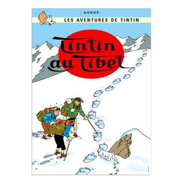 Kuifje in Tibet Poster 50 x 70 cm, Verzamelen, Stripfiguren, Ophalen of Verzenden, Nieuw