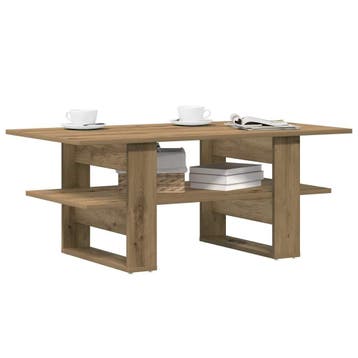 vidaXL Salontafel 102x55x42 cm bewerkt hout artisanaal, Verzenden
