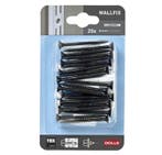 Set schroeven en pluggen voor wandrails zwart, Nieuw