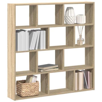 vidaXL Wandschap kubus 12 vakken bewerkt hout sonoma, Verzenden, Nieuw
