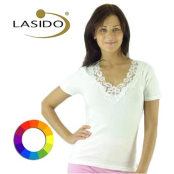 Kanten hemd korte mouwen | 15 kleuren! Lasido Groothandel, Verzenden