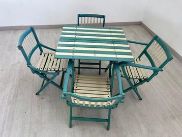 Fratelli Reguitti - Zitgroep - Hout - Opvouwbare tuinset -