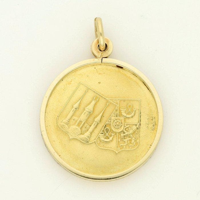 Pendentif - 14 carats Or jaune, Handtassen en Accessoires, Antieke sieraden