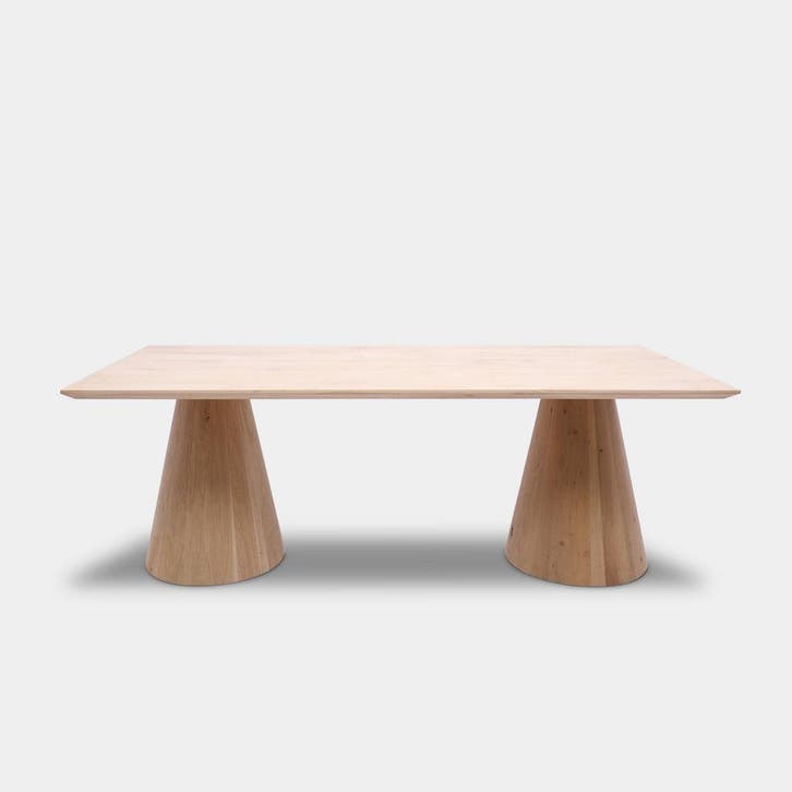 Tafel Rechthoekig Eikenhout  Kegelpoot  140x90, Maison & Meubles, Tables | Tables à manger