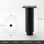 Meubelpoot Verstelbaar 12-18cm Bankpoten - Meubelpoten - Meu, Verzenden, Nieuw