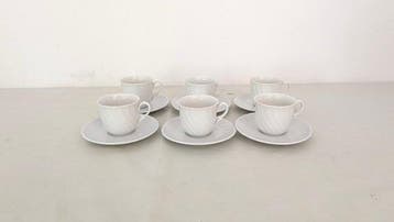 Bavaria Schirnding - Koffieservies (12) - Porselein - Voor 6, Antiek en Kunst