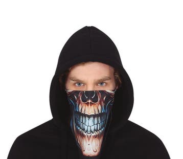 Halloween Bandana Masker Schedel Klittenband, Hobby en Vrije tijd, Verzenden, Nieuw