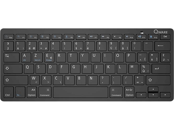 Qware - Draadloos toetsenbord - Azerty - Zwart, Computers en Software, Toetsenborden, Draadloos, Azerty, Nieuw, Verzenden