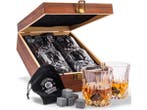 Veiling - Whisky Set met 8 Koelstenen en 4 Whiskey Glazen